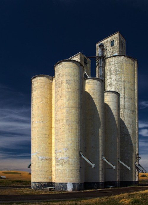 Grain Elevator Fills the Sky - Copyright Gary Hamburgh - All  Rights Reserved